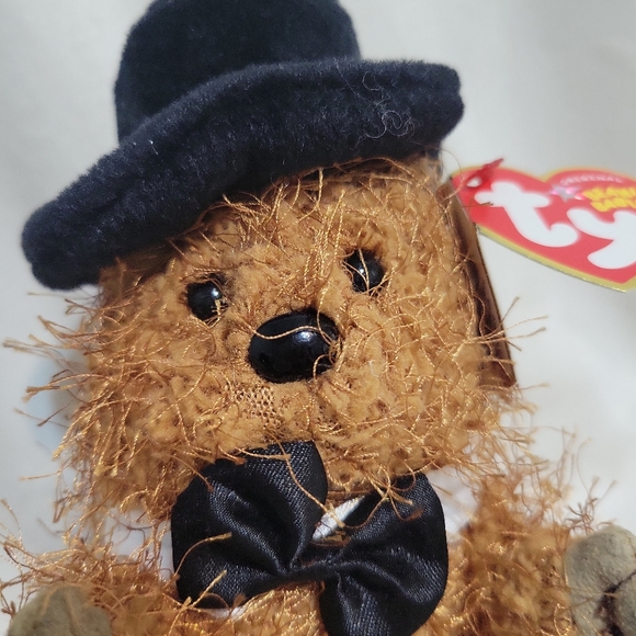 TY PUNXSUTAWN-E PHIL 2005 the GROUNDHOG BEANIE BABY - MINT with MINT TAGS - Picture 2 of 6